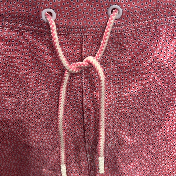 Johnnie-O 7” Pink and Blue Drawstring Swim Trunks Large - Picture 3 of 7
